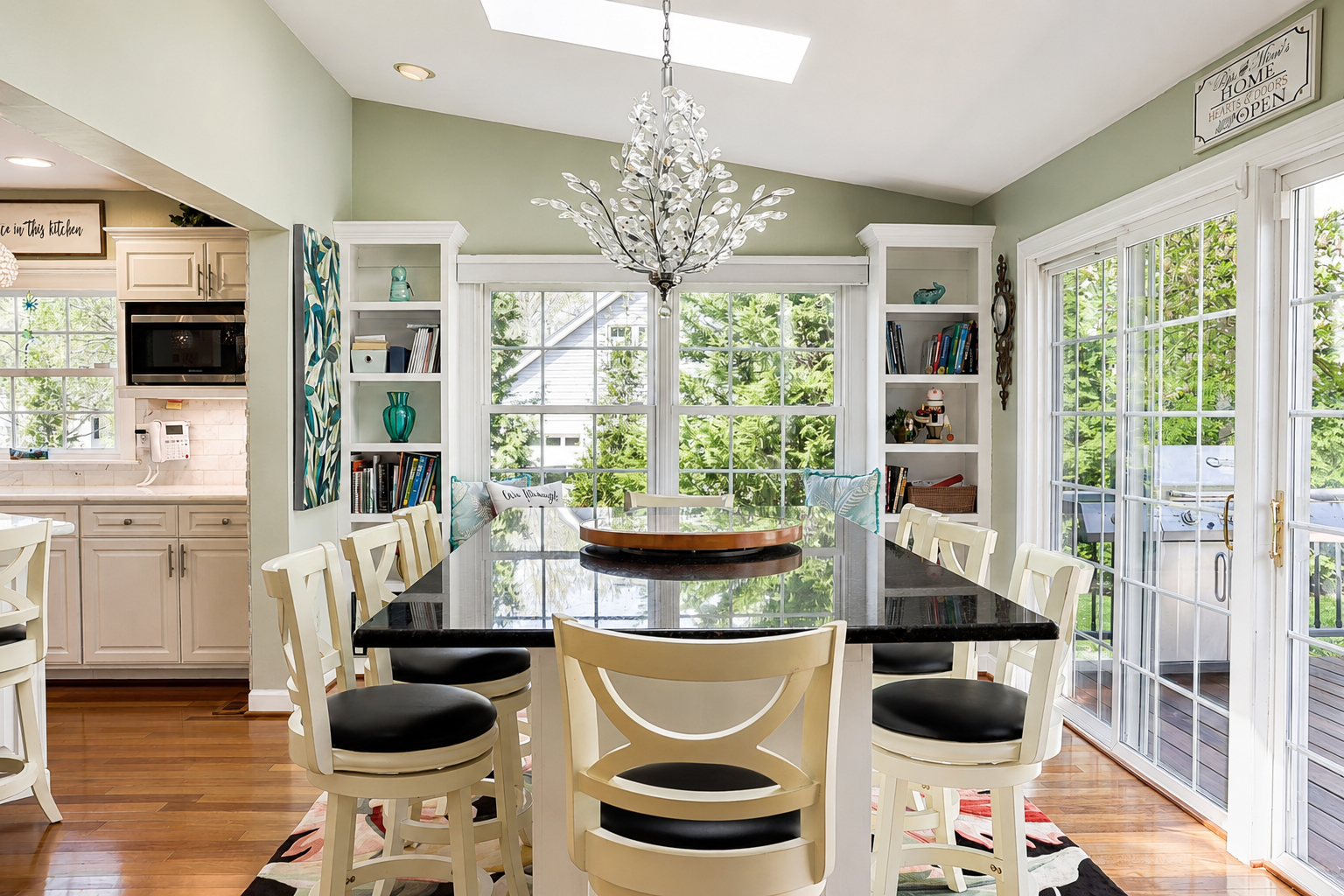 Professional real estate interior photography of a kitchen and dining area